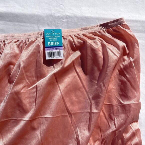 Vanity Fair Perfectly Yours Ravissant Tailored Silky Brief Womens 4XL Pink Nylon - Picture 2 of 5
